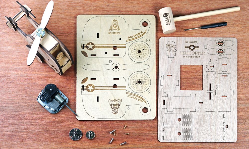 Helicopter diy music box