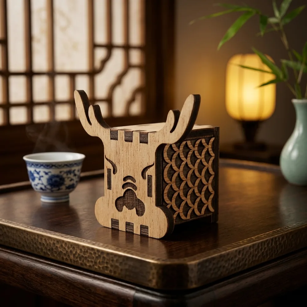 動物音樂盒(龍) 中式茶席情境氛圍展示